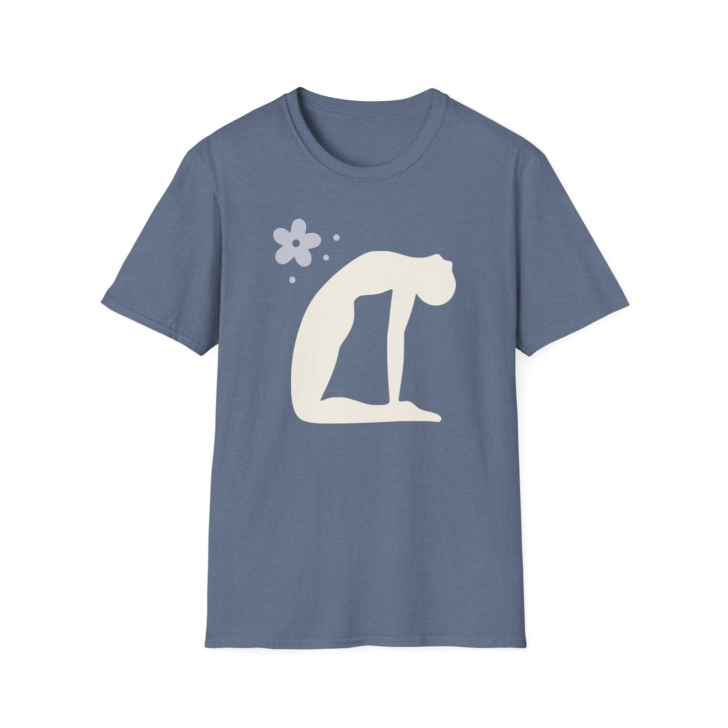 Zen Arc — Minimal Camel Pose Yoga Tee