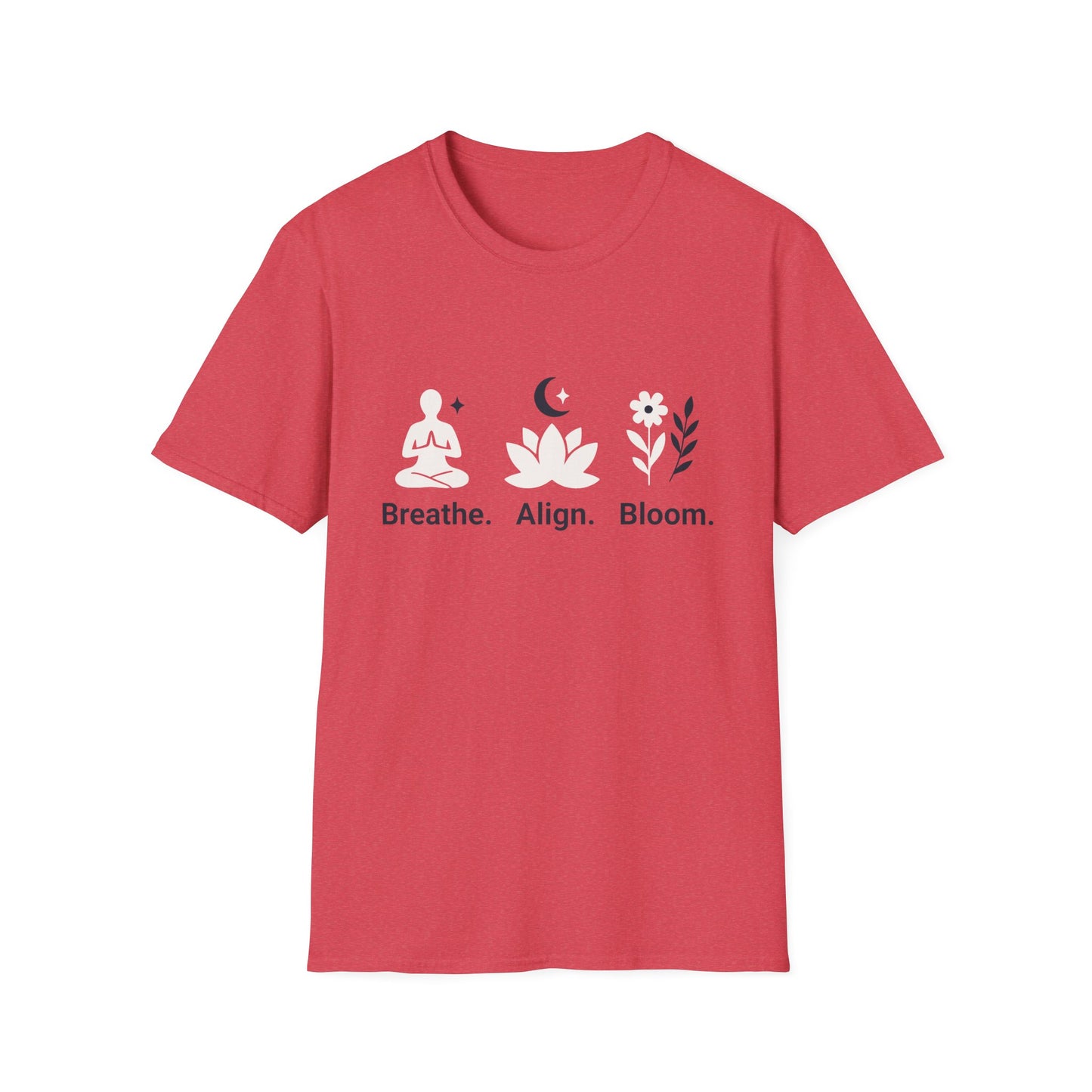 Breathe. Align. Bloom. Tee - Yoga inspired Design