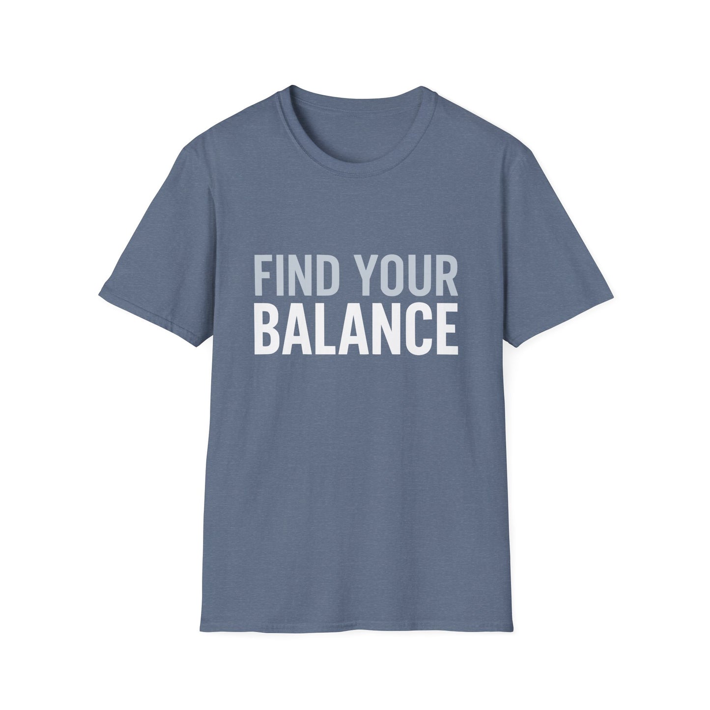 Find Your Balance T-Shirt - Yoga Inspired Design