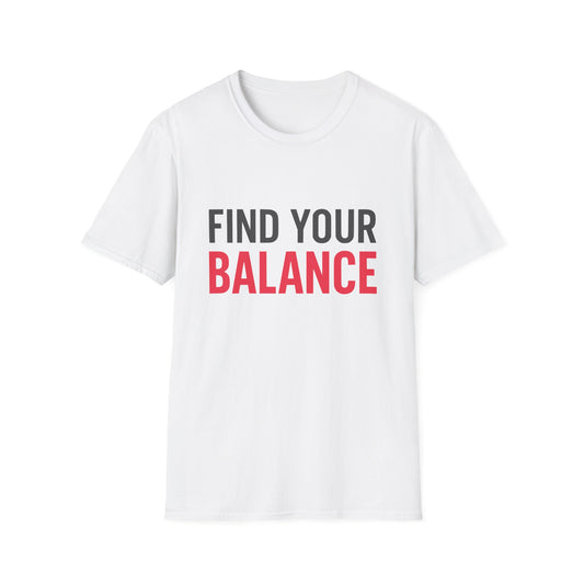 Find Your Balance T-Shirt - Yoga Inspired Design
