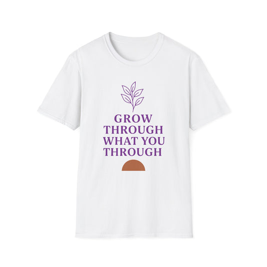 Grow Through What You Through Tee - Yoga Inspired Design