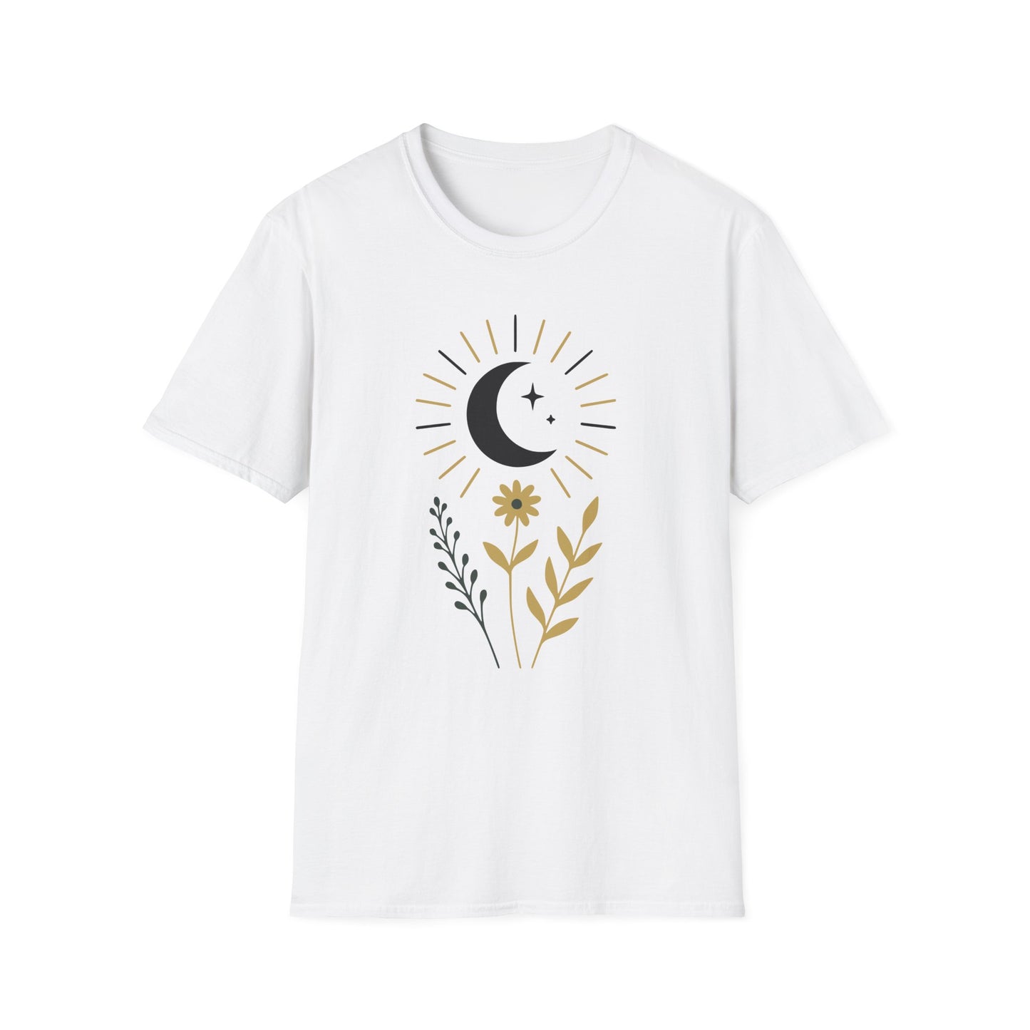 Celestial Bloom — Sun & Moon Botanical Tee