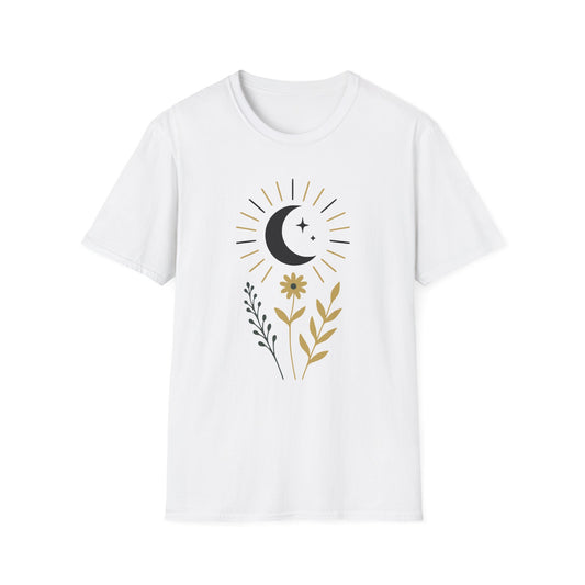 Celestial Bloom — Sun & Moon Botanical Tee