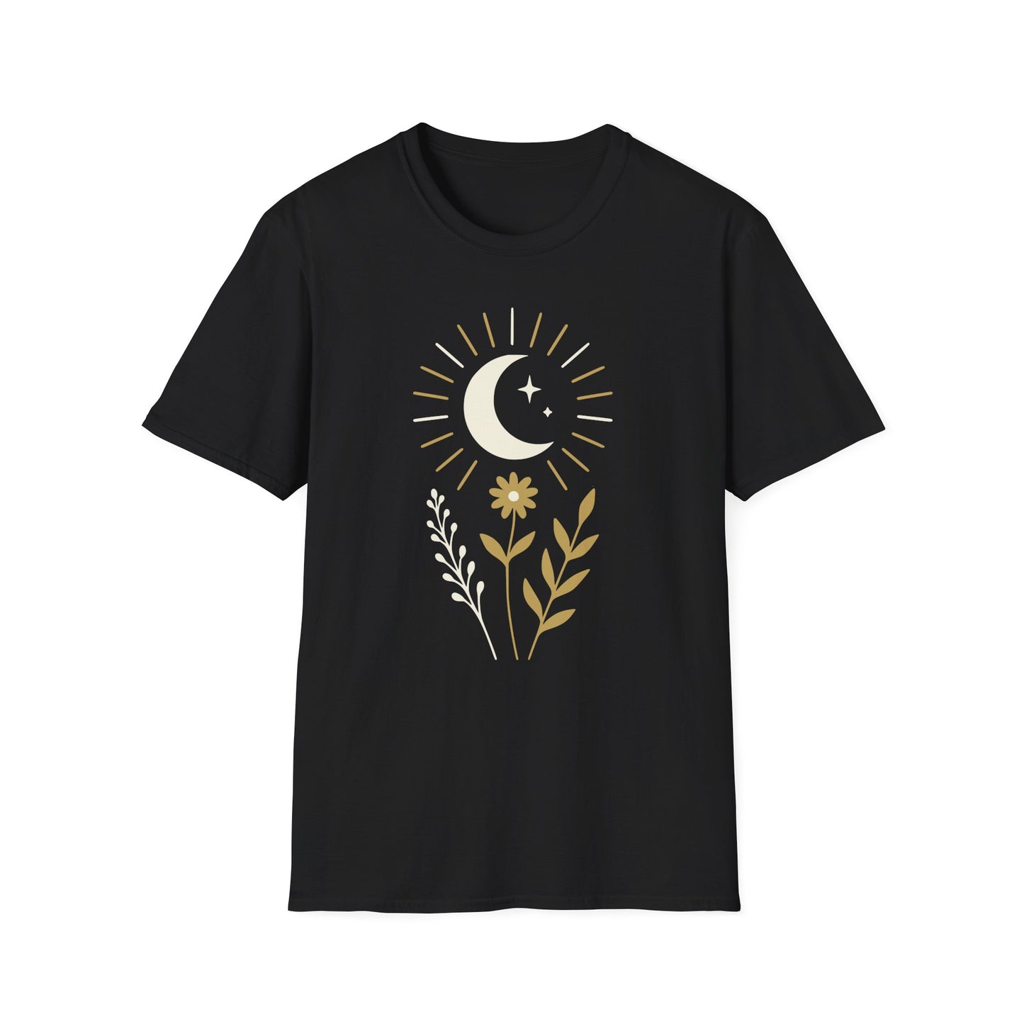 Celestial Bloom — Sun & Moon Botanical Tee