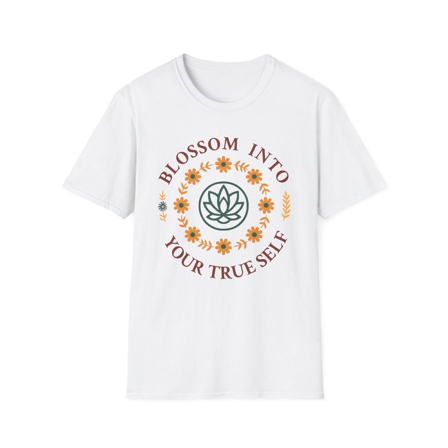 Blossom Into Your True Self Tee - Yoga Inspired Design